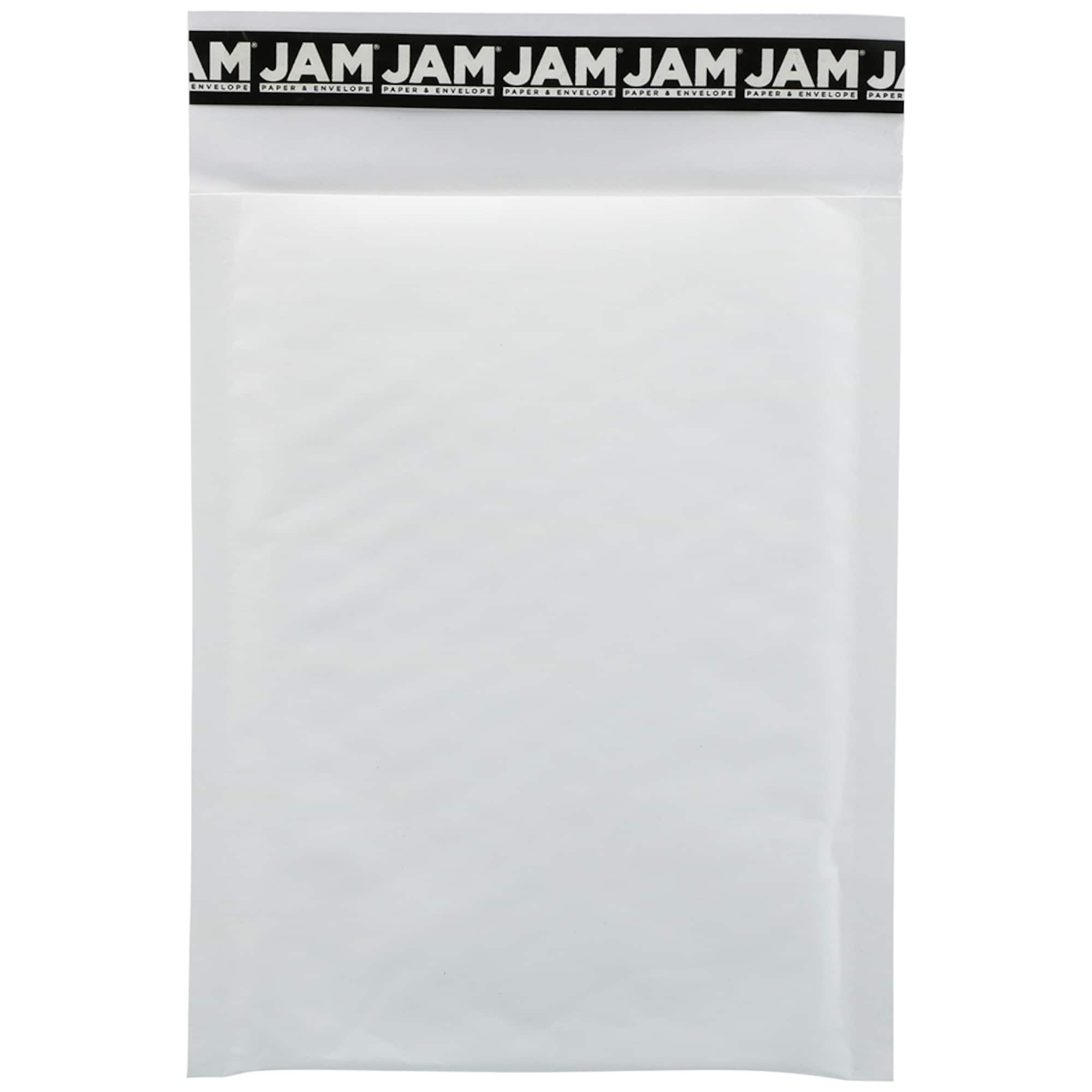 JAM Paper 6" x 8.5" White Kraft Bubble Lite Padded Mailers, 25ct.
